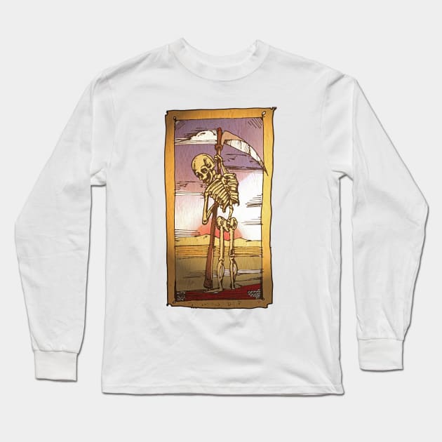 Taror Card - The Death Card Long Sleeve T-Shirt by silentrob668